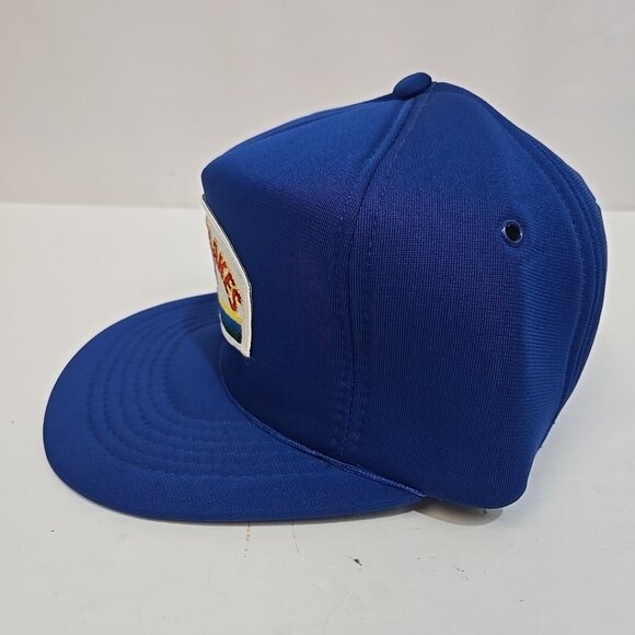Vintage Land O' Lakes Rope Hat Patch Blue Snapback Agriculture Indian MN Yupoong - Picture 2 of 6